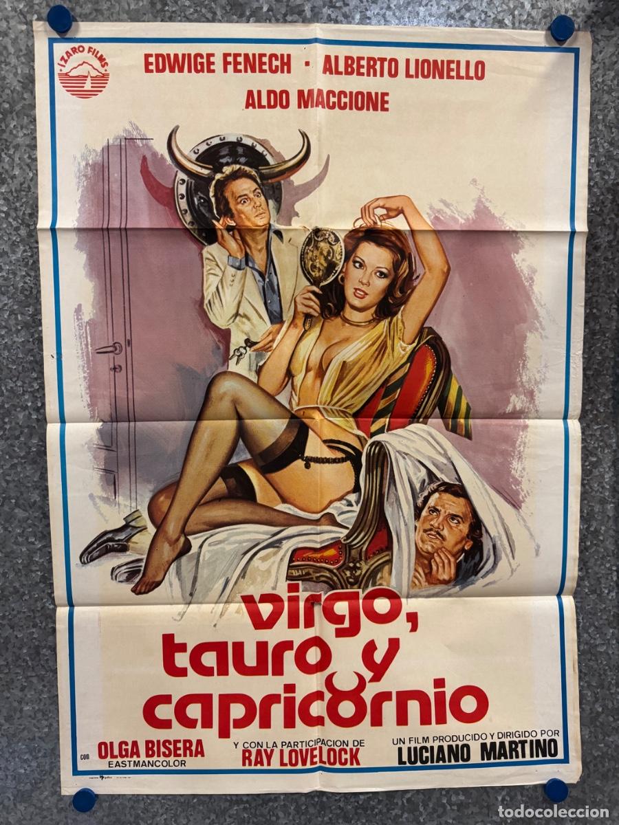Cine: Virgo tauro y capricornio, Edwige Fenech , Alberto Lionello, A&ntilde;o 1977, POSTER ORIGINAL