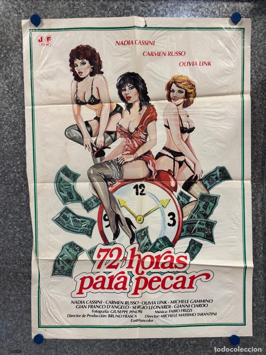 Cine: 72 horas para pecar, Nadia Cassini , Carmen Russo, POSTER ORIGINAL