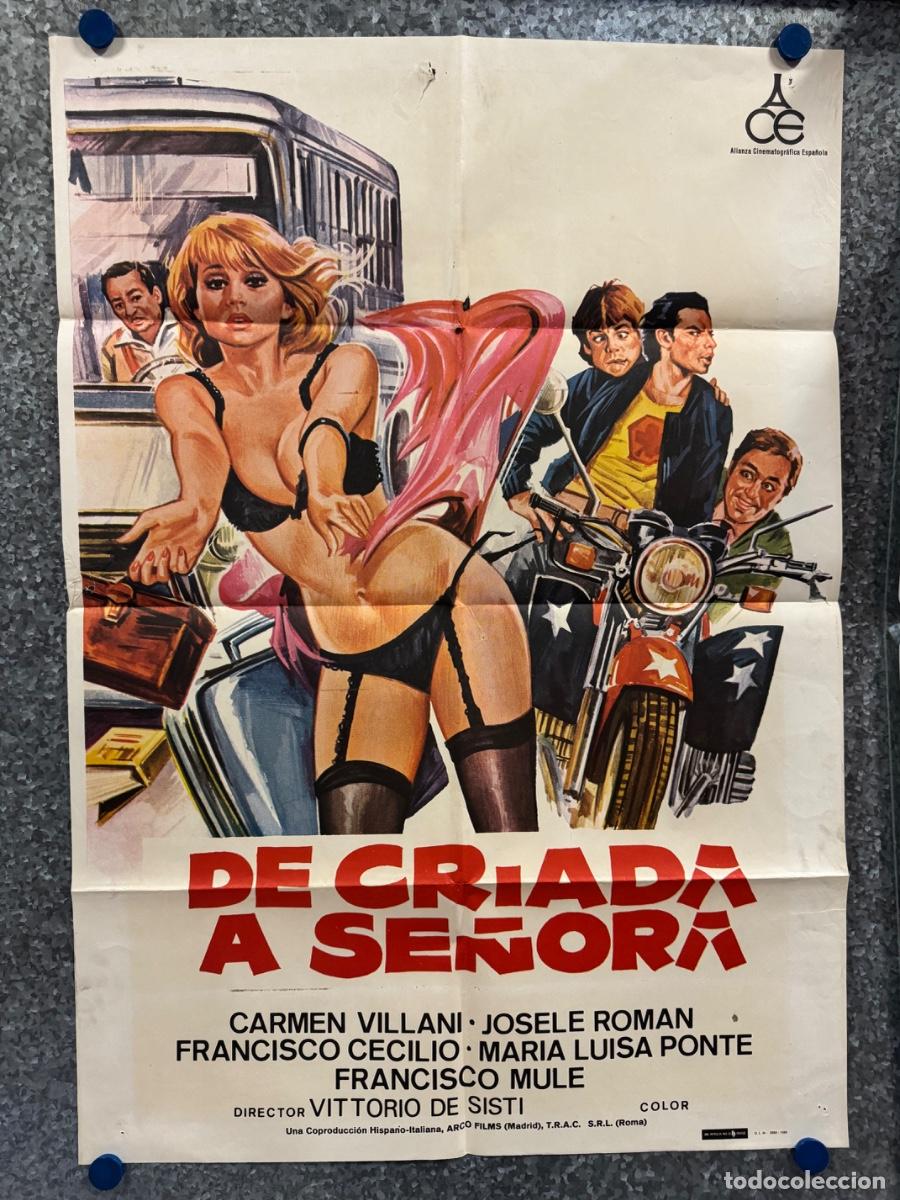 Cine: De criada a se&ntilde;ora, Carmen Villani , Josele Roman, A&ntilde;o 1980, POSTER ORIGINAL