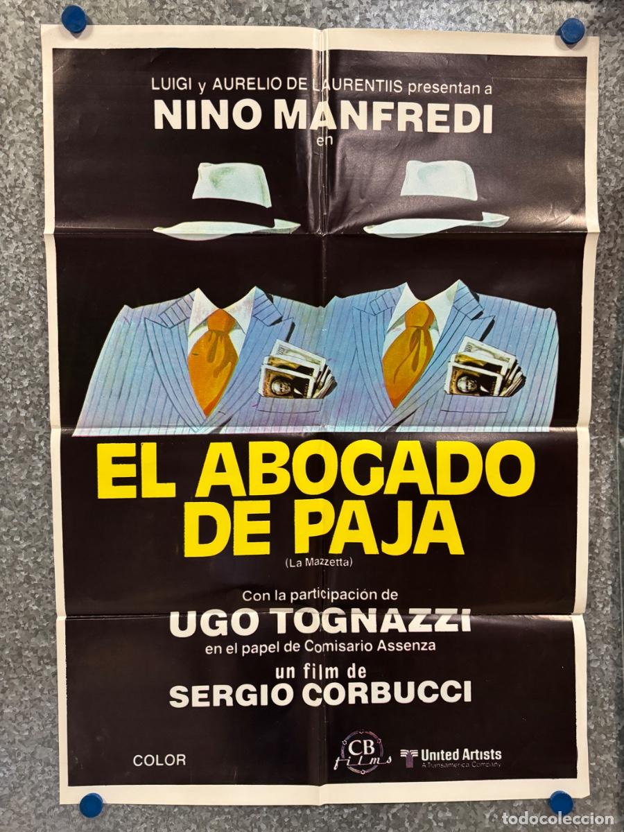 Cine: El abogado de paja , Nino Manfredi , Ugo Tognazzi, POSTER ORIGINAL
