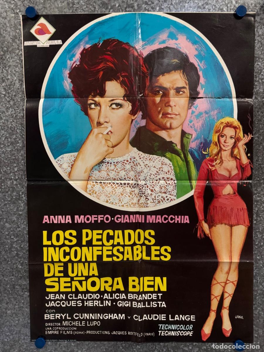 Cine: Los pecados inconfesables de una se&ntilde;ora bien, Anna Moffo, Gianni Macchia, POSTER ORIGINAL