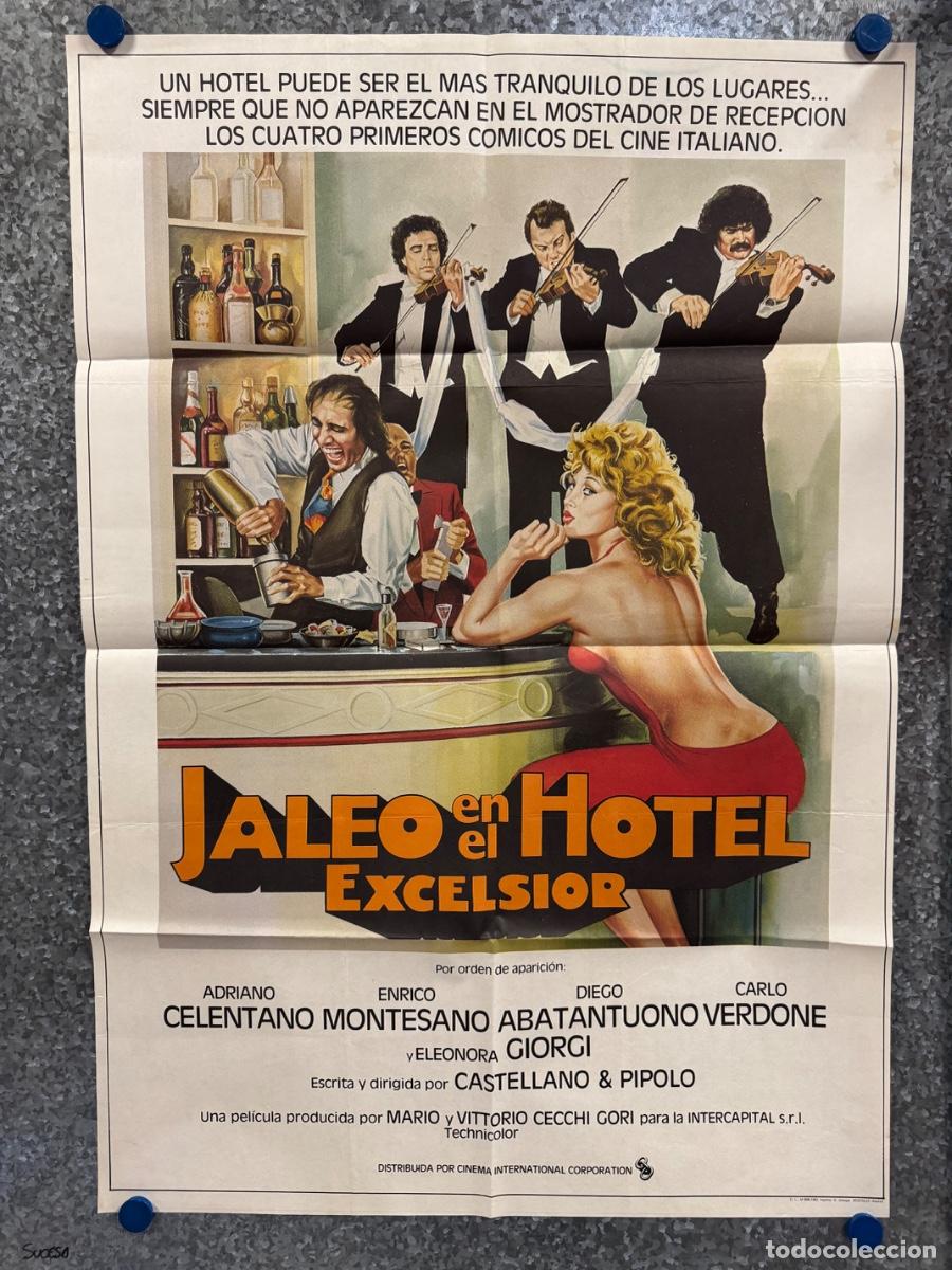 Cine: Jaleo en el hotel Excelsior, Adriano Celentano, Enrico Montesano, A&ntilde;o 1983, POSTER ORIGINAL