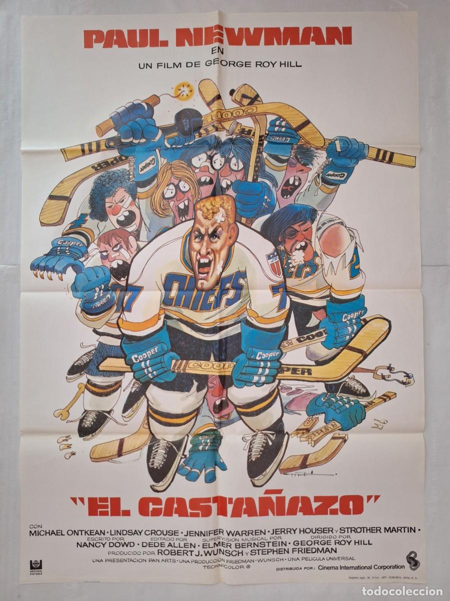 Cin&eacute;ma: ANTIGUO CARTEL CNE EL CASTA&Ntilde;AZO PAUL NEWMAN A&Ntilde;O 1977 MAC P- 1893 RV