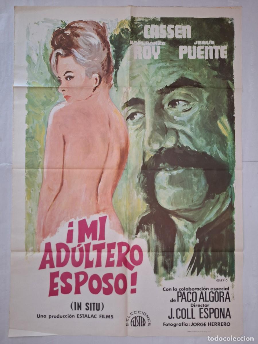 Cine: ANTIGUO CARTEL CNE MI ADULTERO ESPOSO CASSEN 1975 EMERIO P- 1894 RV
