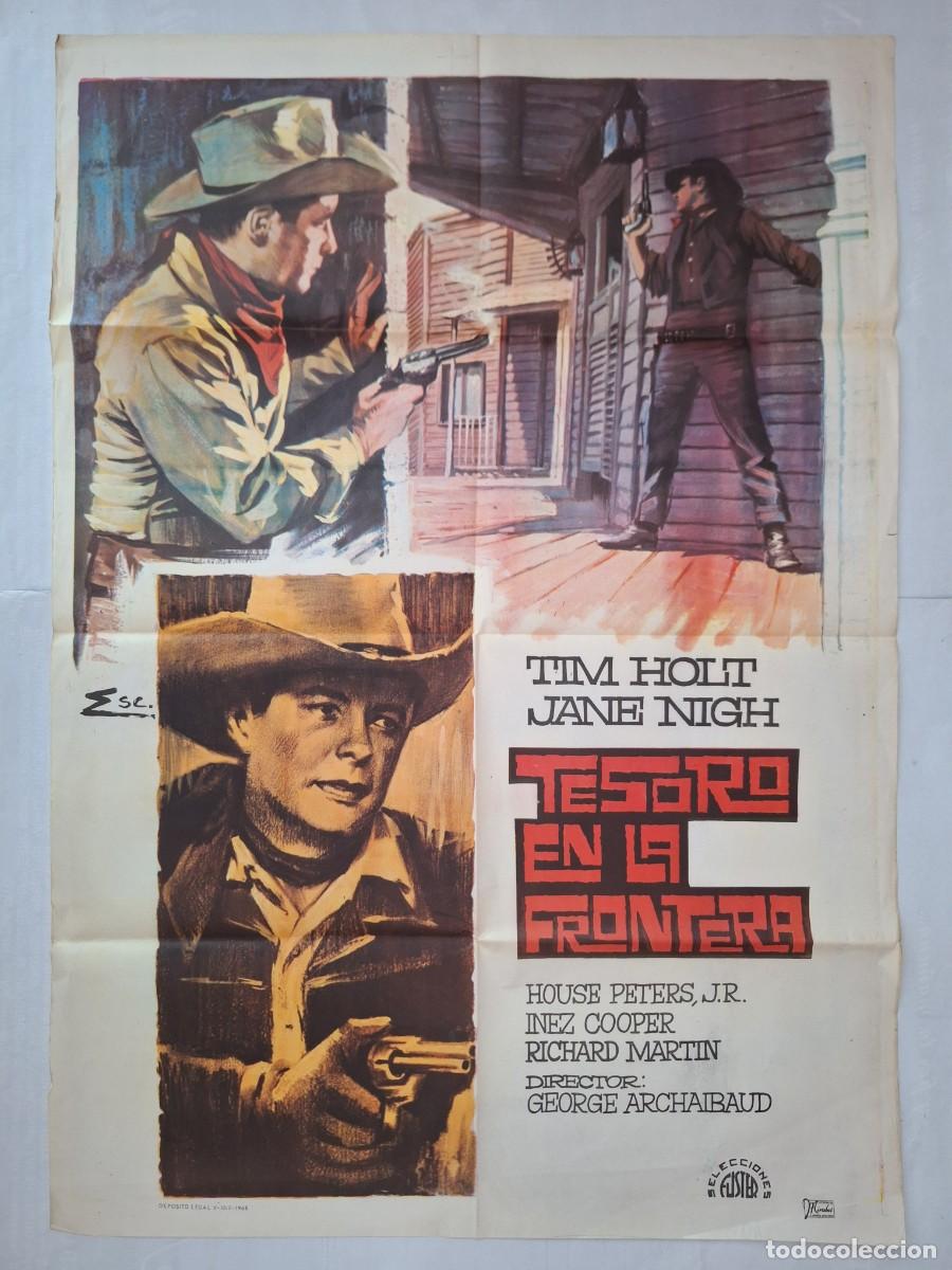 Cinema: ANTIGUO CARTEL CINE TESORO EN LA FRONTERA A&Ntilde;O 1968 P-1901 RV
