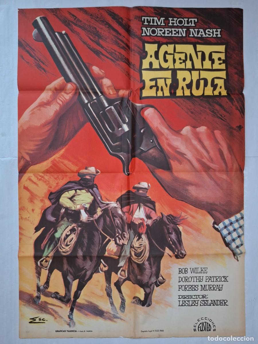 Cinema: ANTIGUO CARTEL CINE AGUENTE EN RUTA A&Ntilde;O 1968 P-1903 RV