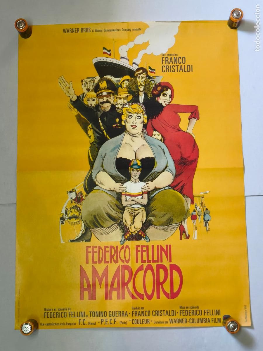 Cine: FEDERICO FELLINI AMARCORD CARTEL FRANCES DE CINE 1973