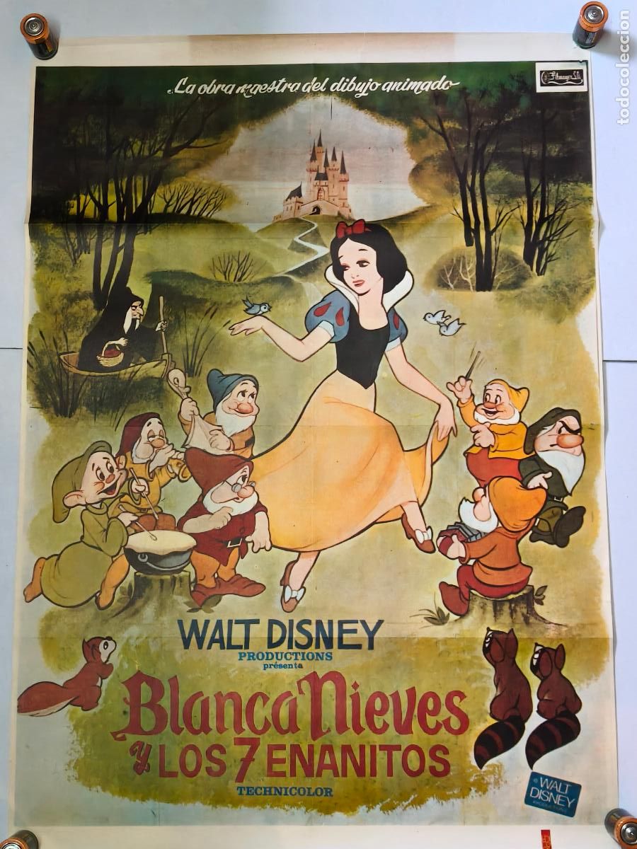Cine: WALT DISNEY BLANCANIEVES Y LOS 7 ENANITOS CARTEL DE CINE 1975