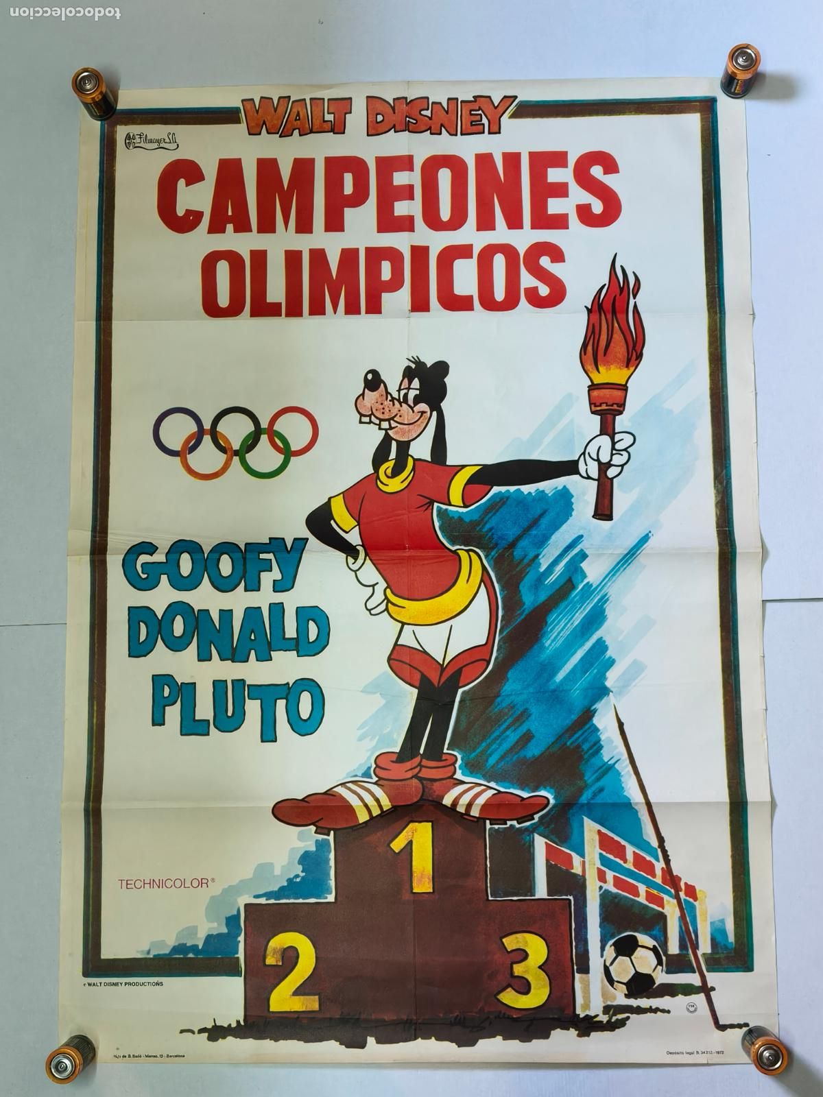 Cine: WALT DISNEY CAMPEONES OLIMPICOS CARTEL DE CINE 1974