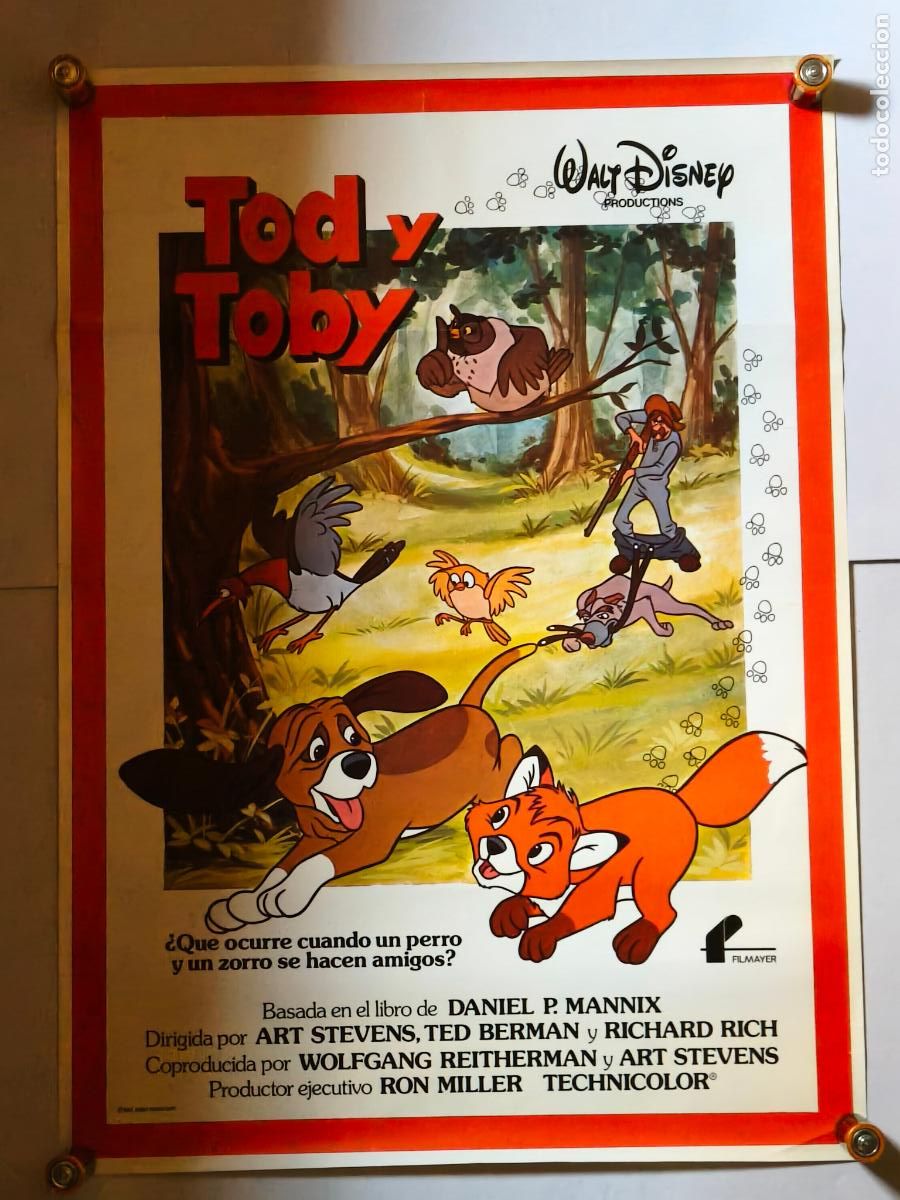 Cine: WALT DISNEY TOD Y TOBY CARTEL DE CINE 1981