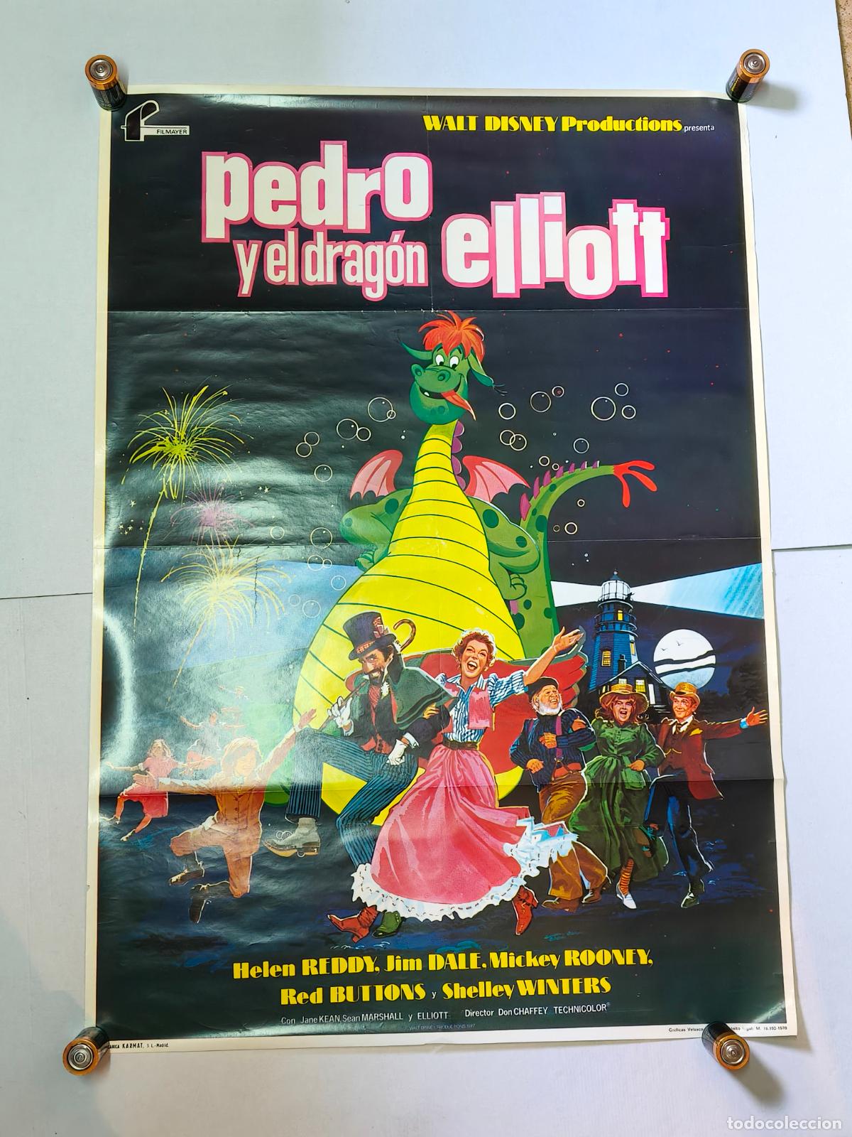 Cine: WALT DISNEY PEDRO Y EL DRAGON ELLIOT CARTEL DE CINE 1978