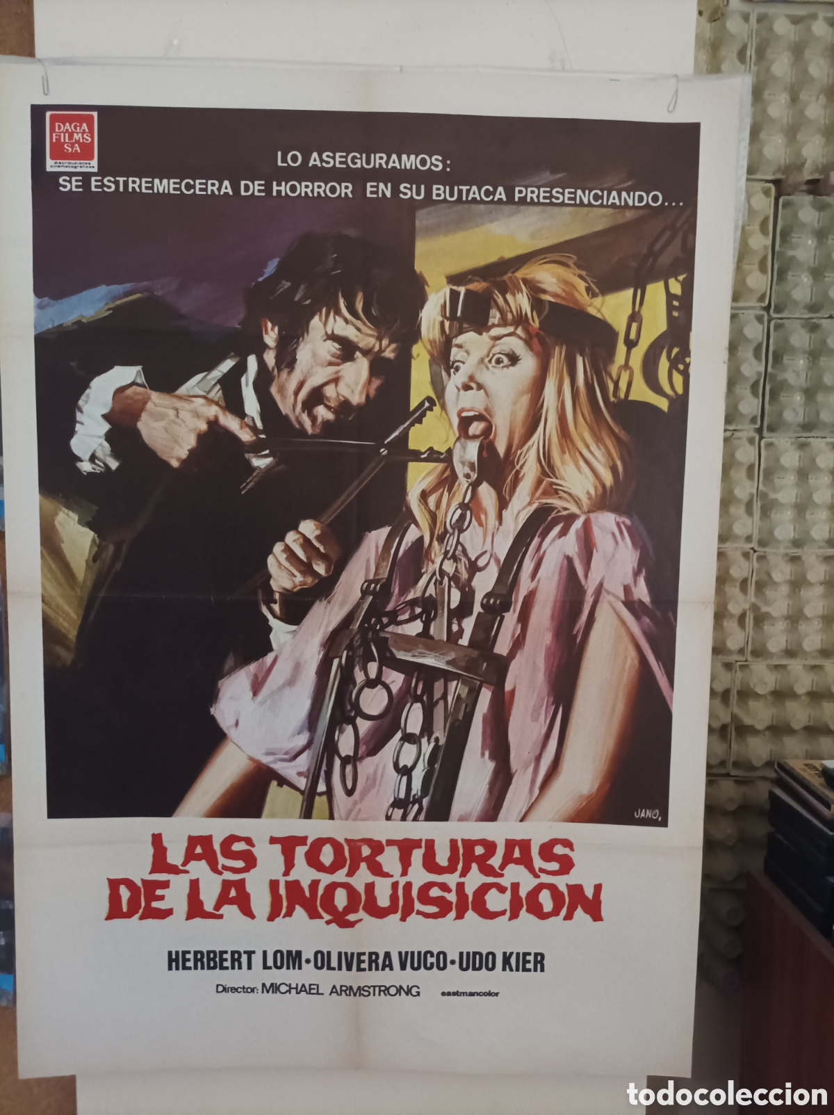 Cine: LAS TORTURAS DE LA INQUISICI&Oacute;N POSTER ORIGINAL 70X100