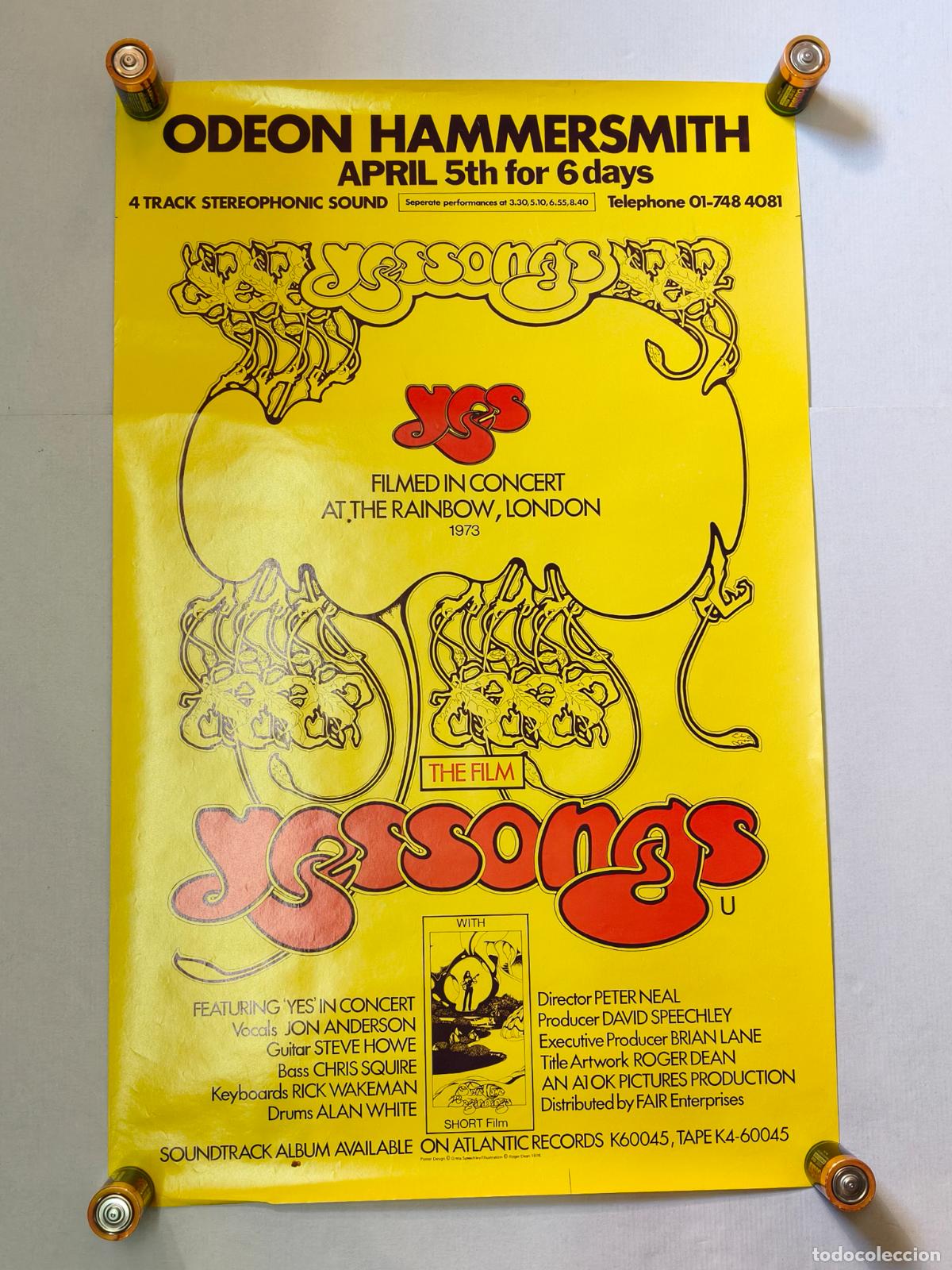 Cine: YES YESSONGS CARTEL DE CINE 1976