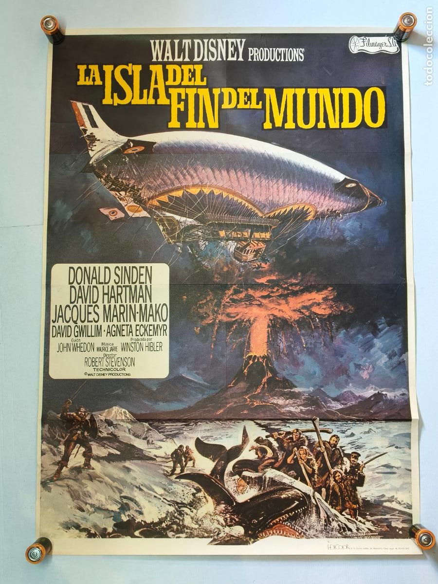 Cine: WALT DISNEY LA ISLA DEL FIN DEL MUNDO CARTEL DE CINE 1975