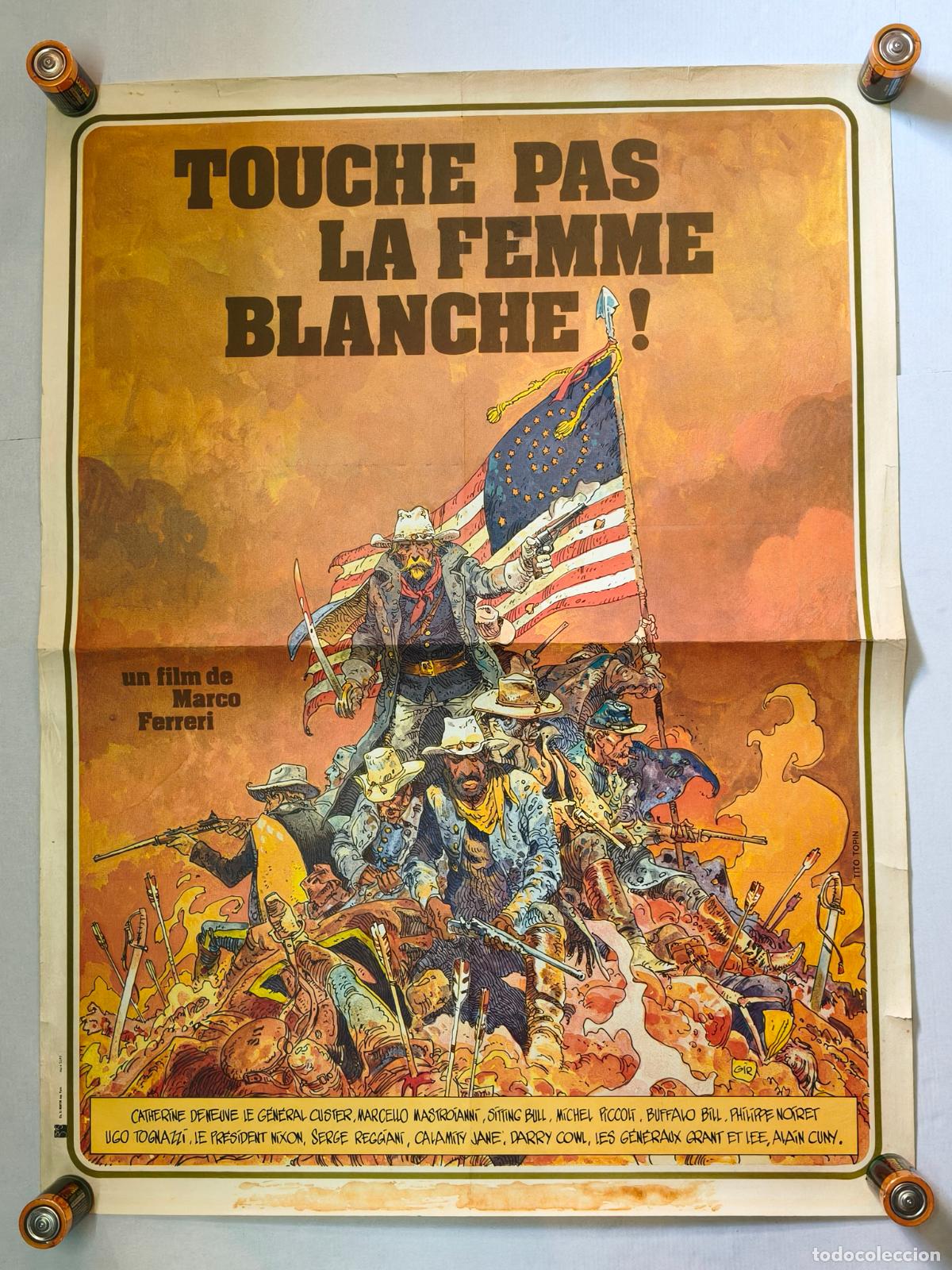 Cine: TOUCHES LA FEMMES BLANCHES DIBUJO GIRAUD MOEBIUS CARTEL DE CINE 1974