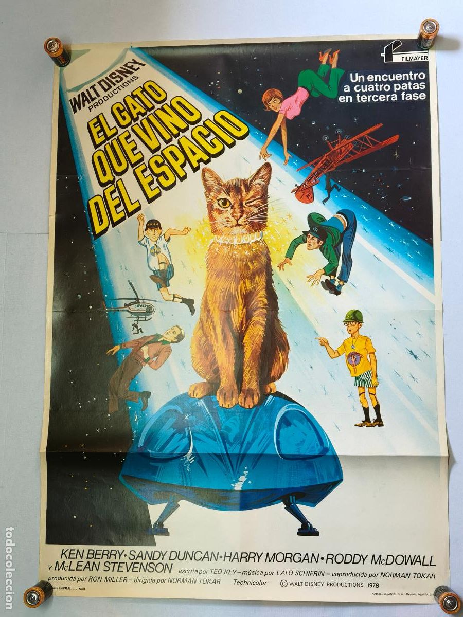 Cine: WALT DISNEY EL GATO QUE VINO DEL ESPACIO CARTEL DE CINE 1978