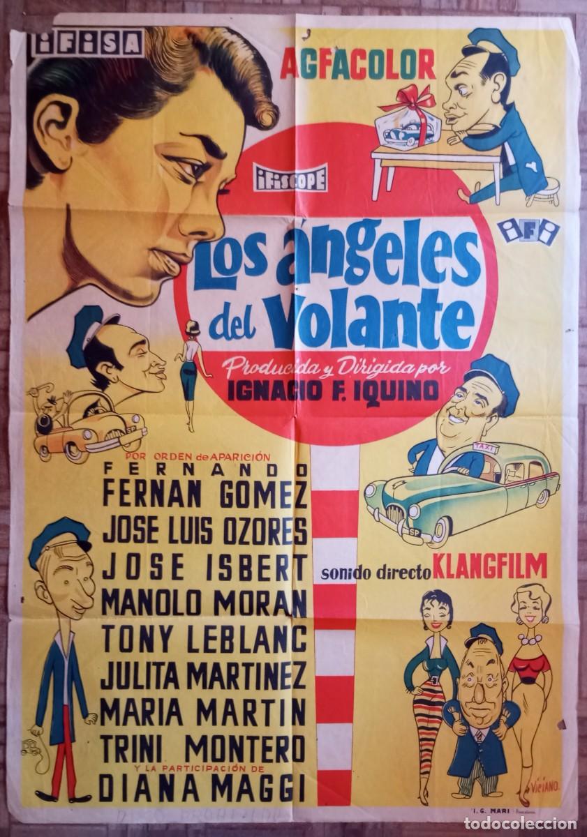 Cine: LOS &Aacute;NGELES DEL VOLANTE. POSTER ESTRENO. FERNANDO FERN&Aacute;N-G&Oacute;MEZ, JOS&Eacute; LUIS OZORES, JOS&Eacute; ISBERT, ETC.