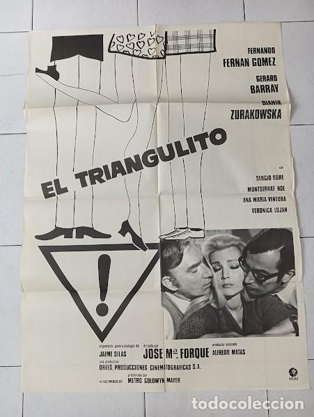 Cine: EPX 0465 EL TRIANGULITO FERNANDO FERNAN GOMEZ GERARD BARRAY FORQUE POSTER ORIGINAL USA 70X105 en ESP