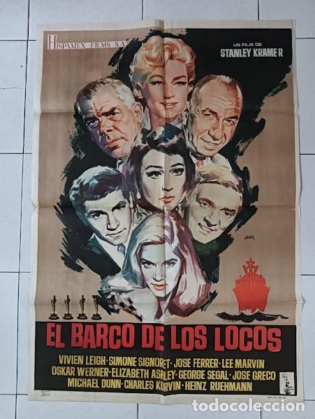 Cine: VKD 2205 EL BARCO DE LOS LOCOS VIVIEN LEIGH SIMONE SIGNORET POSTER ORIGINAL 70X100 ESTRENO