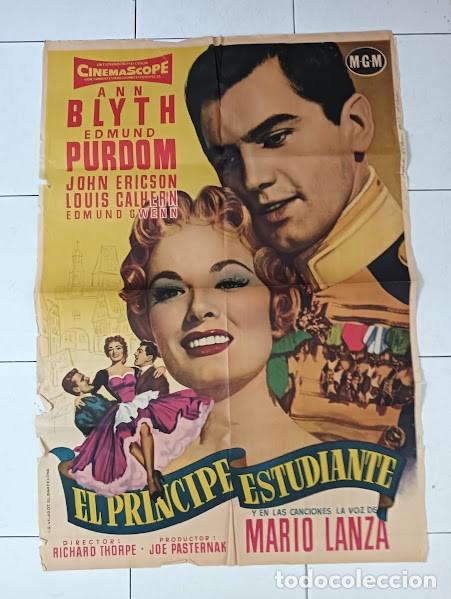 Cine: VKD 2210 EL PRINCIPE ESTUDIANTE MARIO LANZA ANN BLYTH EDMUND PURDOM POSTER ORIGINAL 70X100 ESTRENO