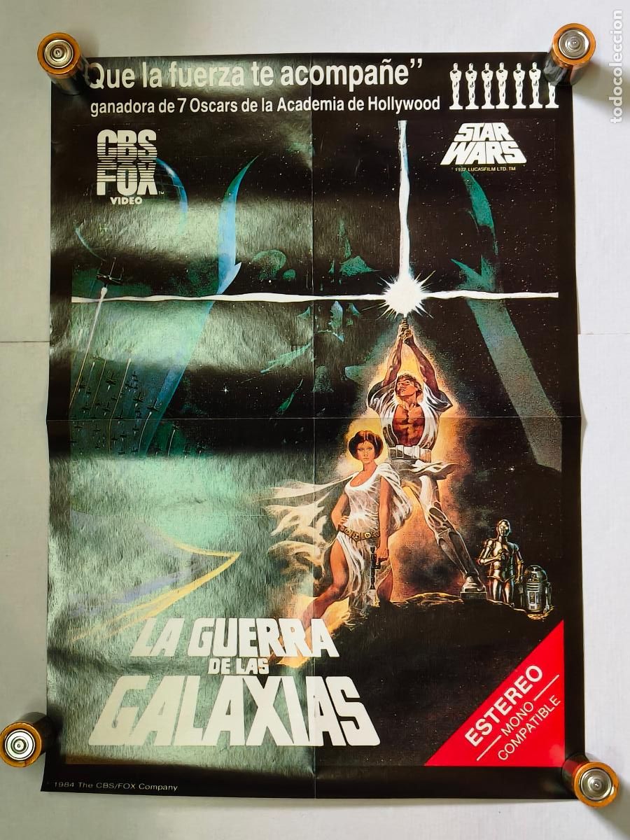 Cine: LA GUERRA DE LAS GALAXIAS CARTEL DE CINE CBS/FOX 1984