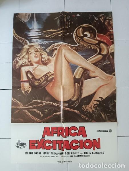 Cine: SMP 2313 AFRICA EXCITACION EROTICA TRASH POSTER ORIGINAL 70X100 ESTRENO