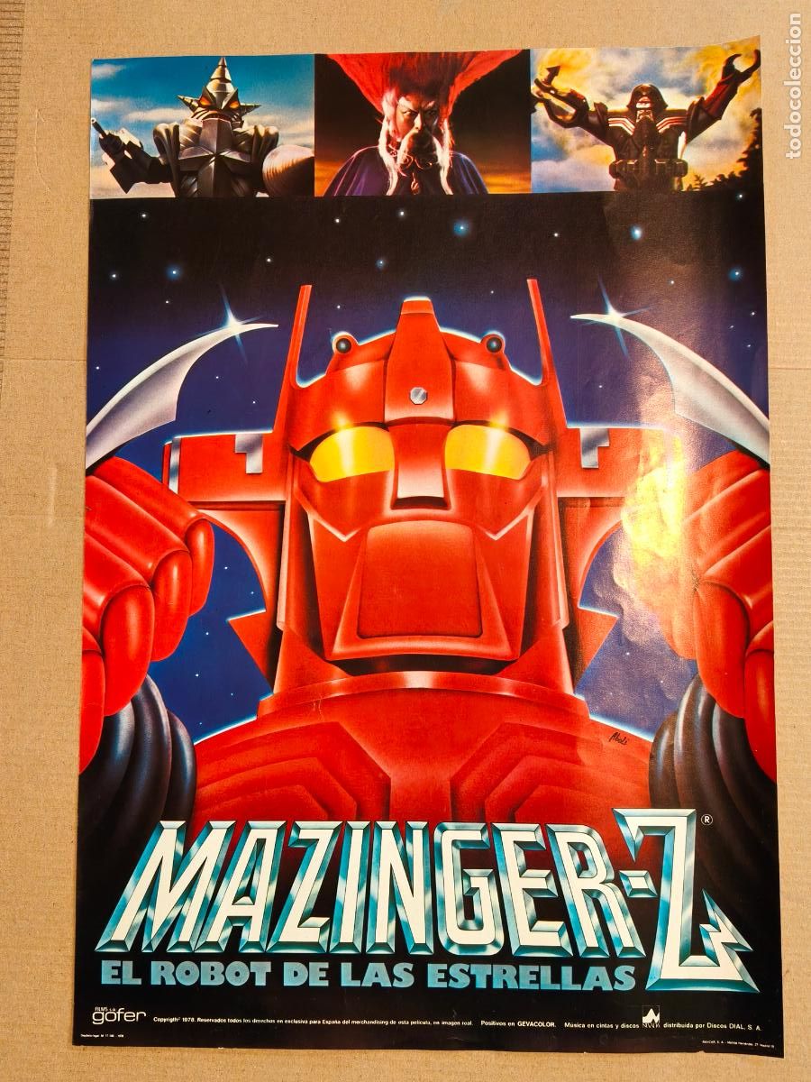 Cine: MAZINGER Z EL ROBOT DE LAS GALAXIAS CARTEL DE CINE CBS/FOX 1978