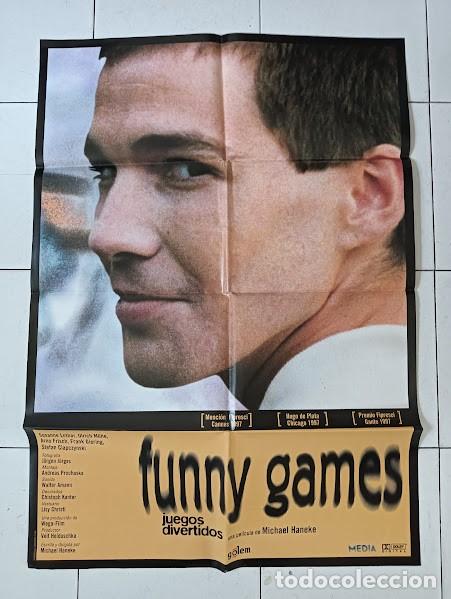 Cine: SMP 2316 FUNNY GAMES MICHAEL HANEKE POSTER ORIGINAL 70X100 ESTRENO