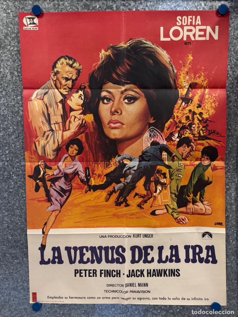Cine: La venus de la ira, Sofia Loren, Peter Finch, A&ntilde;o 1975, POSTER ORIGINAL