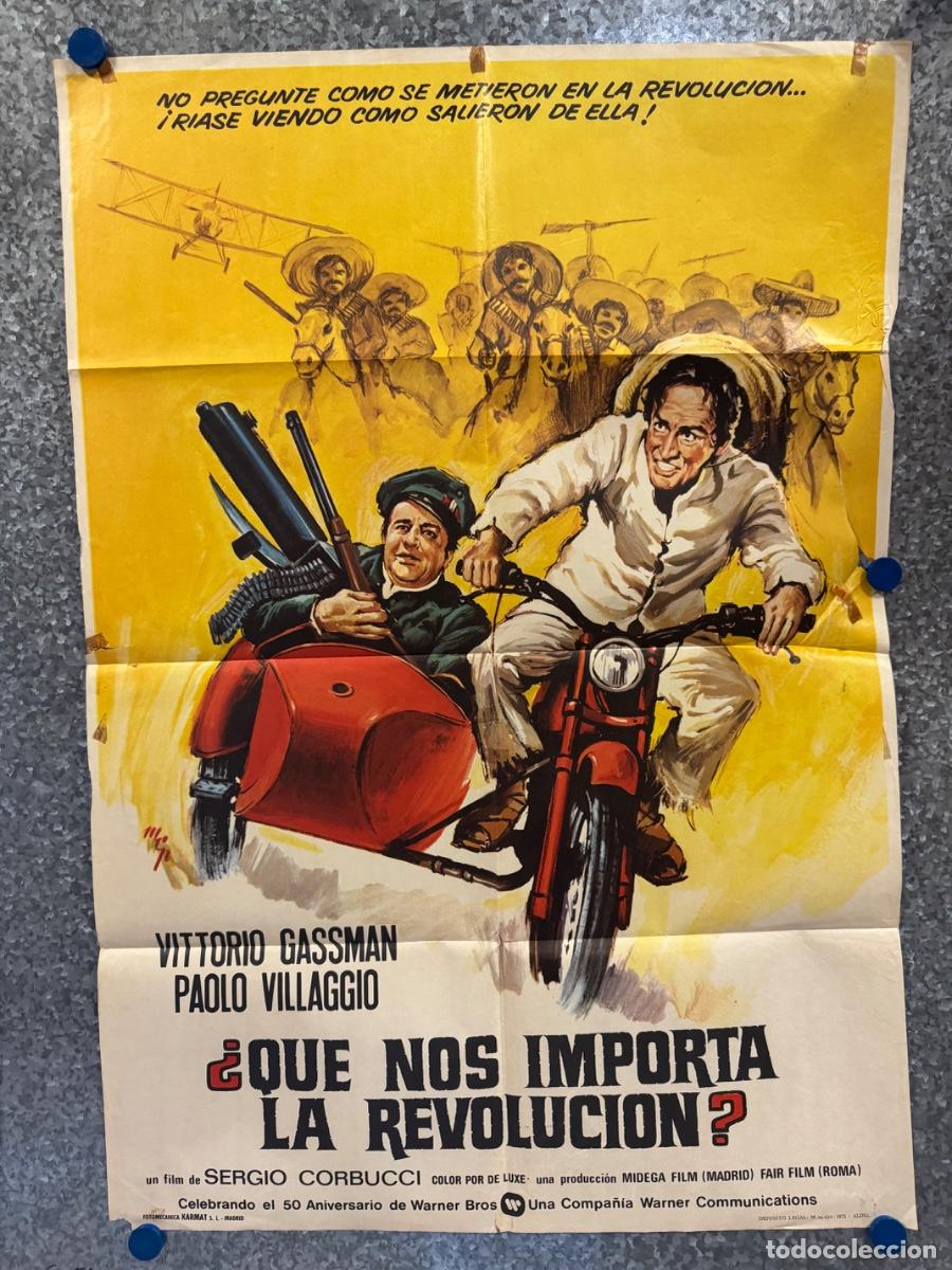 Cine: &iquest;Que nos importa la revoluci&oacute;n?, Vittorio Gassman, Paolo Villaggio, A&ntilde;o 1973, POSTER ORIGINAL