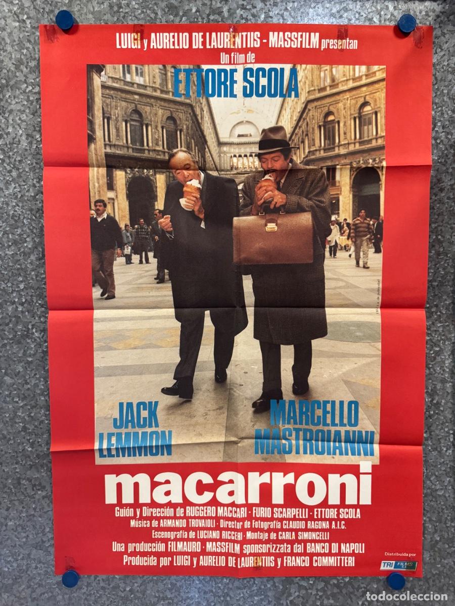 Cine: Macarroni, Jack Lemmon, Marcello Mastroianni, POSTER ORIGINAL