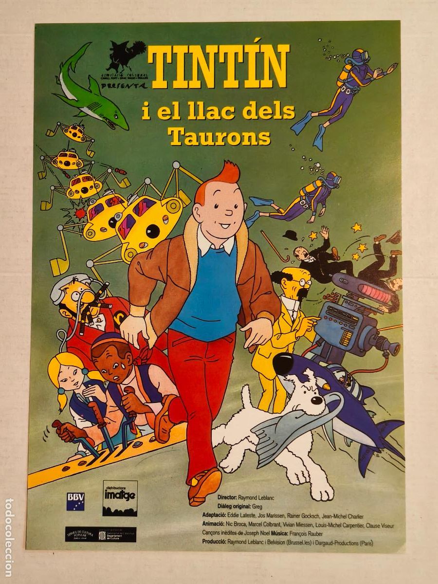 Cine: TINTIN I EL LLAC DELS TAURONS CARTEL DE CINE 1994