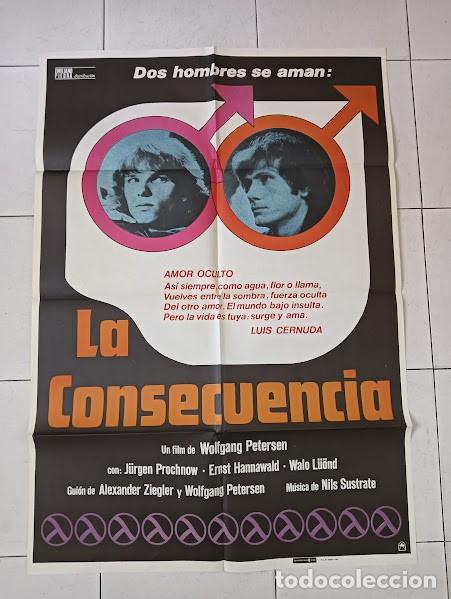 Cine: SMP 2320 LA CONSECUENCIA WOLFGANG PETERSEN GAY CULT POSTER ORIGINAL 70X100 ESTRENO