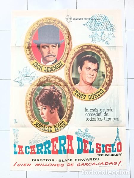 Cin&eacute;ma: SMP 2325 LA CARRERA DEL SIGLO NATALIE WOOD JACK LEMMON TONY CURTIS POSTER ORIGINAL 70X100 ESTRENO
