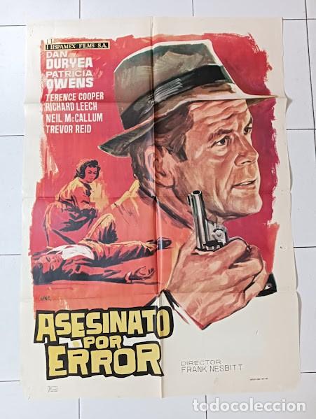 Cine: SMP 2332 ASESINATO POR ERROR DAN DURYEA JANO POSTER ORIGINAL 70X100 ESTRENO