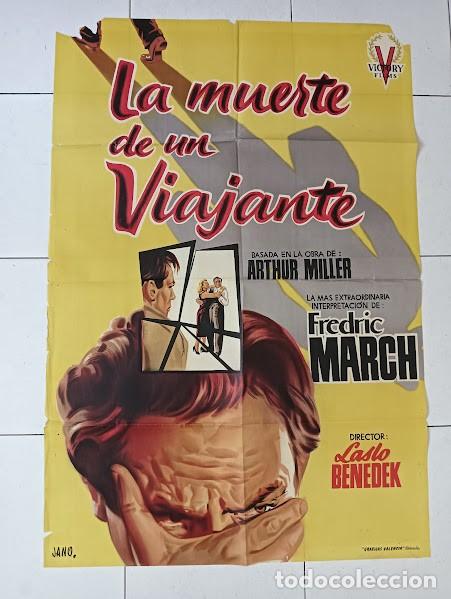 Cine: SMP 2339 LA MUERTE DE UN VIAJANTE FREDRIC MARCH JANO POSTER ORIGINAL 70X100 ESTRENO LITOGRAFIA