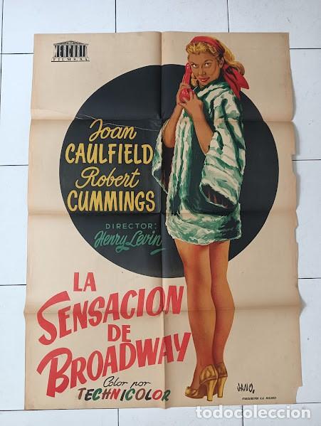 Cine: SMP 2340 LA SENSACION DE BROADWAY JOAN CAULFIELD JANO POSTER ORIGINAL 70X100 ESTRENO LITOGRAFIA