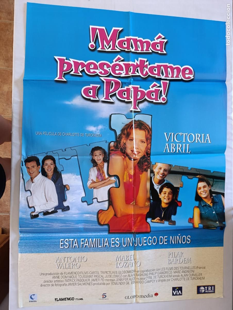 Cine: POSTER ORIGINAL MAMA, PRESENTAME A PAPA - 98 X 68 CM - VICTORIA ABRIL (387)