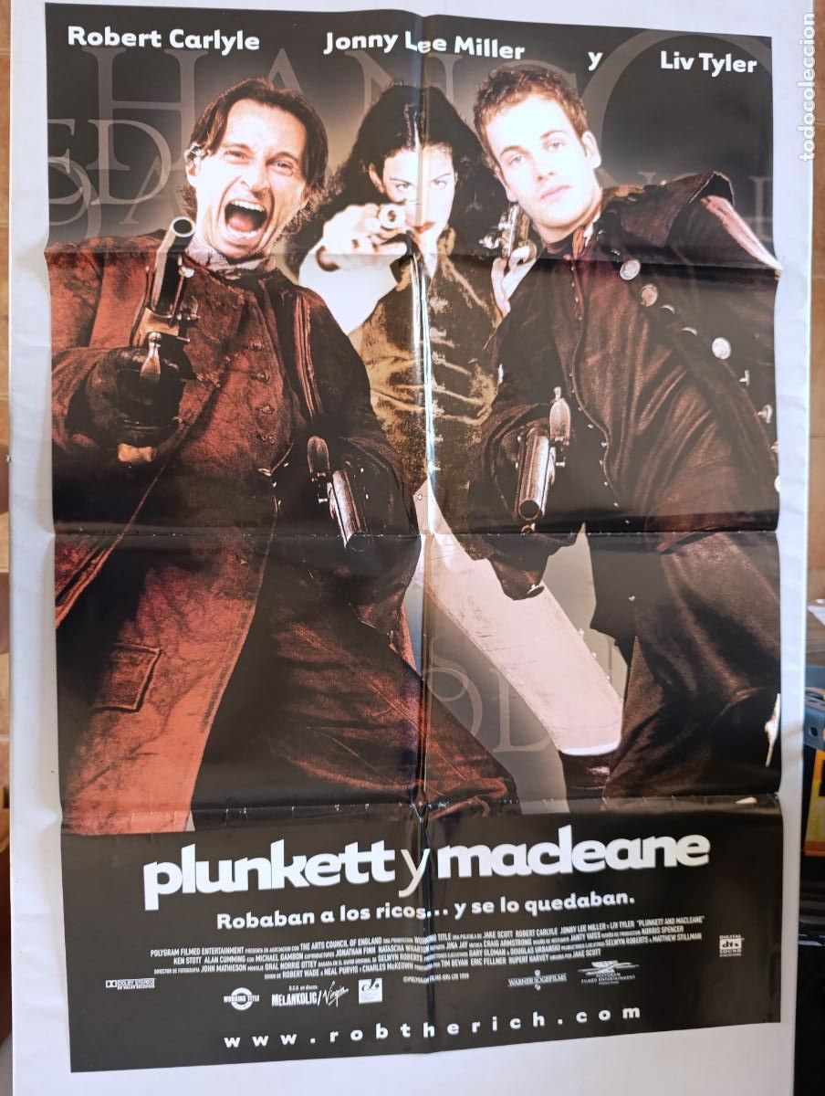 Cine: POSTER ORIGINAL PLUNKETT Y MACLEANE - 97 X 68 CM - ROBERT CARLYLE (387)