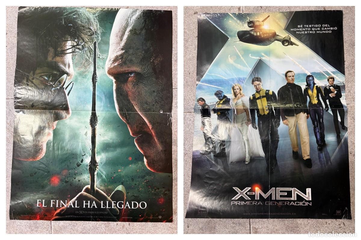 Cine: DOBLE POSTER DE CINE - HARRY POTTER RELIQUIAS DE LA MUERTE PARTE 2 / X-MEN PRIMERA GENERACI&Oacute;N