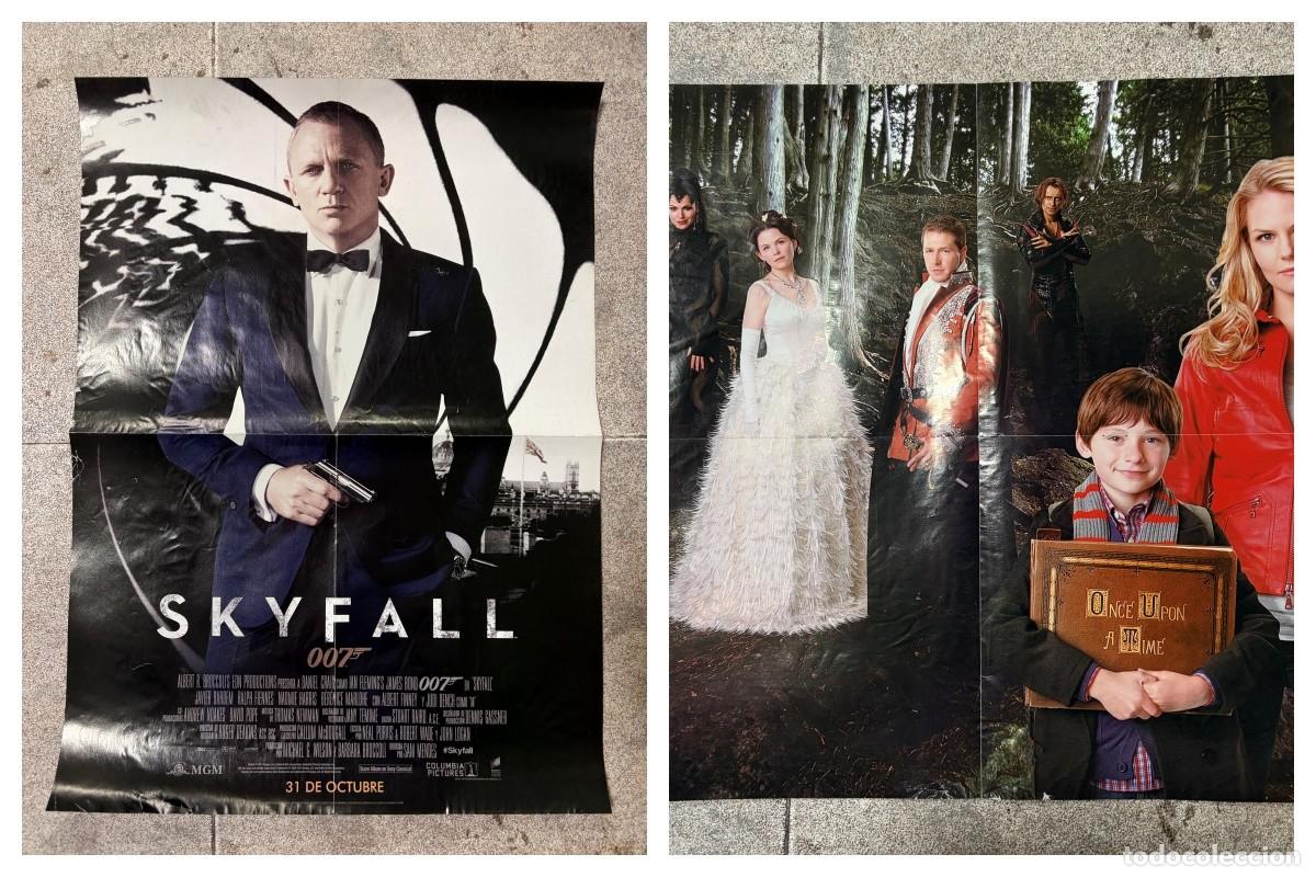 Cine: DOBLE POSTER DE CINE - SKYFALL 007 / ONE UPON A TIME - MEDIDAS APROX.: 57 X 41 CM.