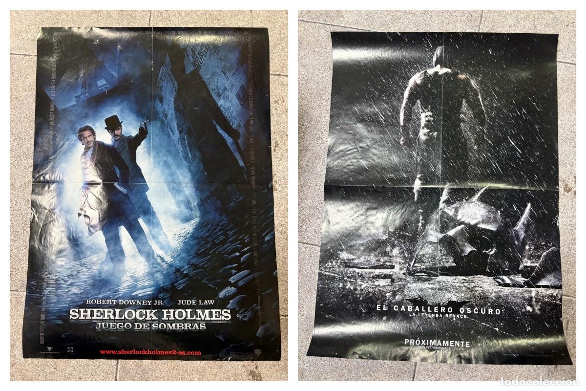 Cine: DOBLE POSTER DE CINE - SHERLOCK HOLMES JUEGO DE SOMBRAS / EL CABALLERO OSCURO