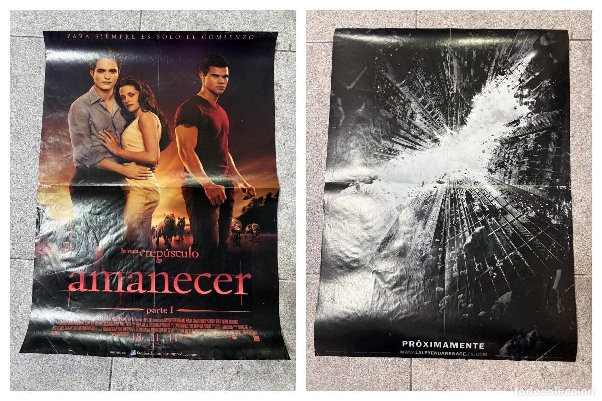 Cine: DOBLE POSTER DE CINE - CREP&Uacute;SCULO AMANCER PARTE I / EL CABALLERO OSCURO- MEDIDAS APROX.: 57 X 41 CM.