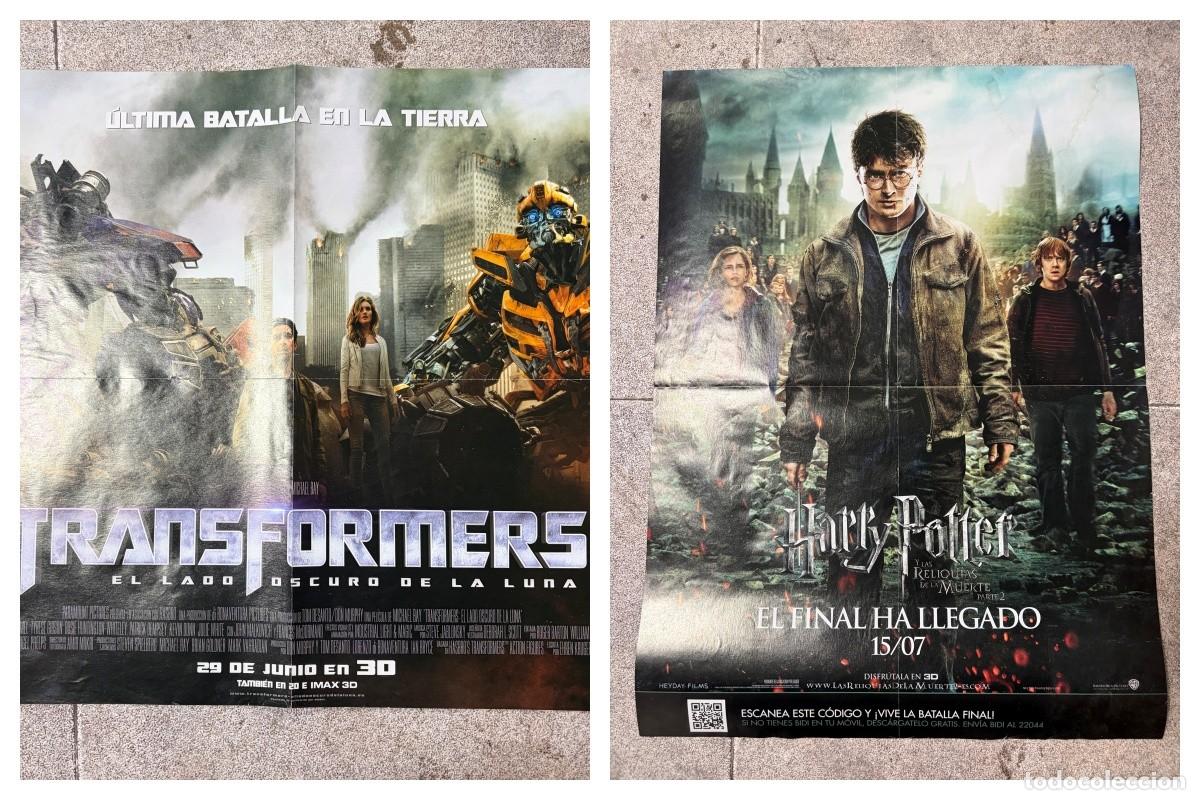 Cine: DOBLE POSTER DE CINE - TRANSFORMERS / HARRY POTTER RELIQUIAS DE LA MUERTE PARTE 2