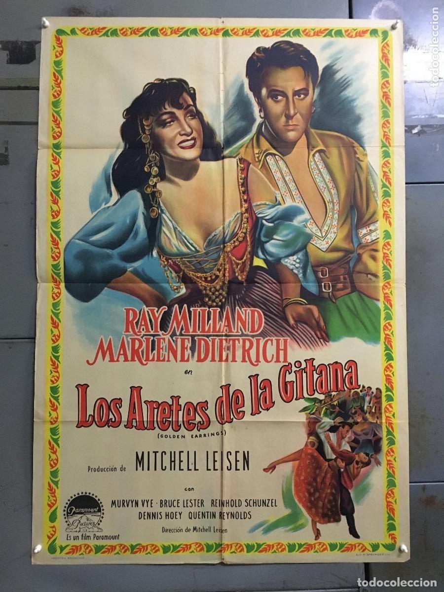 Cine: PJE 0426 EN LAS RAYAS DE LA MANO MARLENE DIETRICH RAY MILLAND POSTER ORG ARGENTINO 75X110 LITOGRAFIA