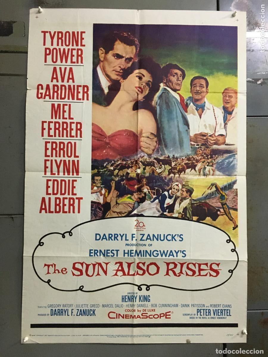 Cine: PJE 0432 FIESTA AVA GARDNER TYRONE POWER ERROL FLYNN TOROS POSTER ORIGINAL USA 70X105