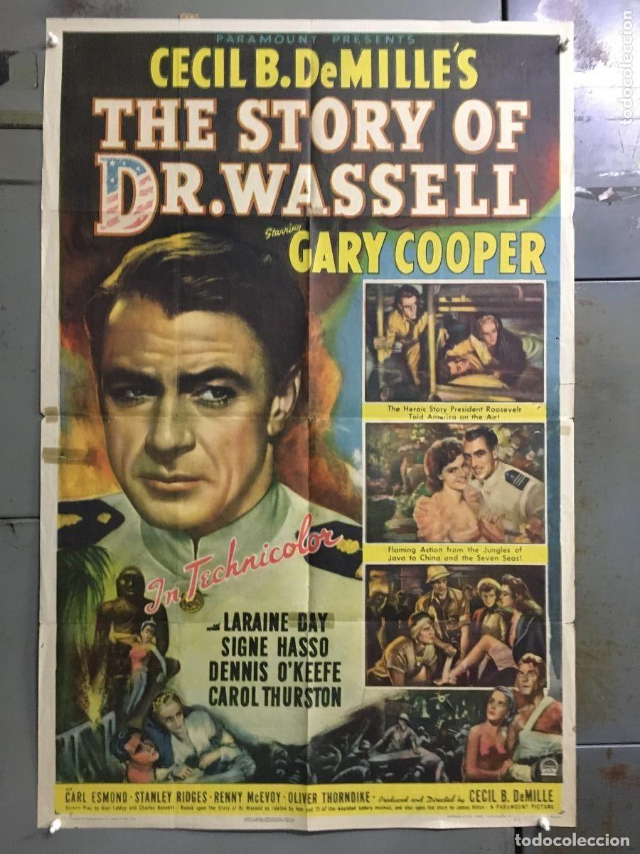 Cine: PJE 0440 POR EL VALLE DE LAS SOMBRAS GARY COOPER CECIL B. DEMILLE POSTER ORIGINAL USA 70x105