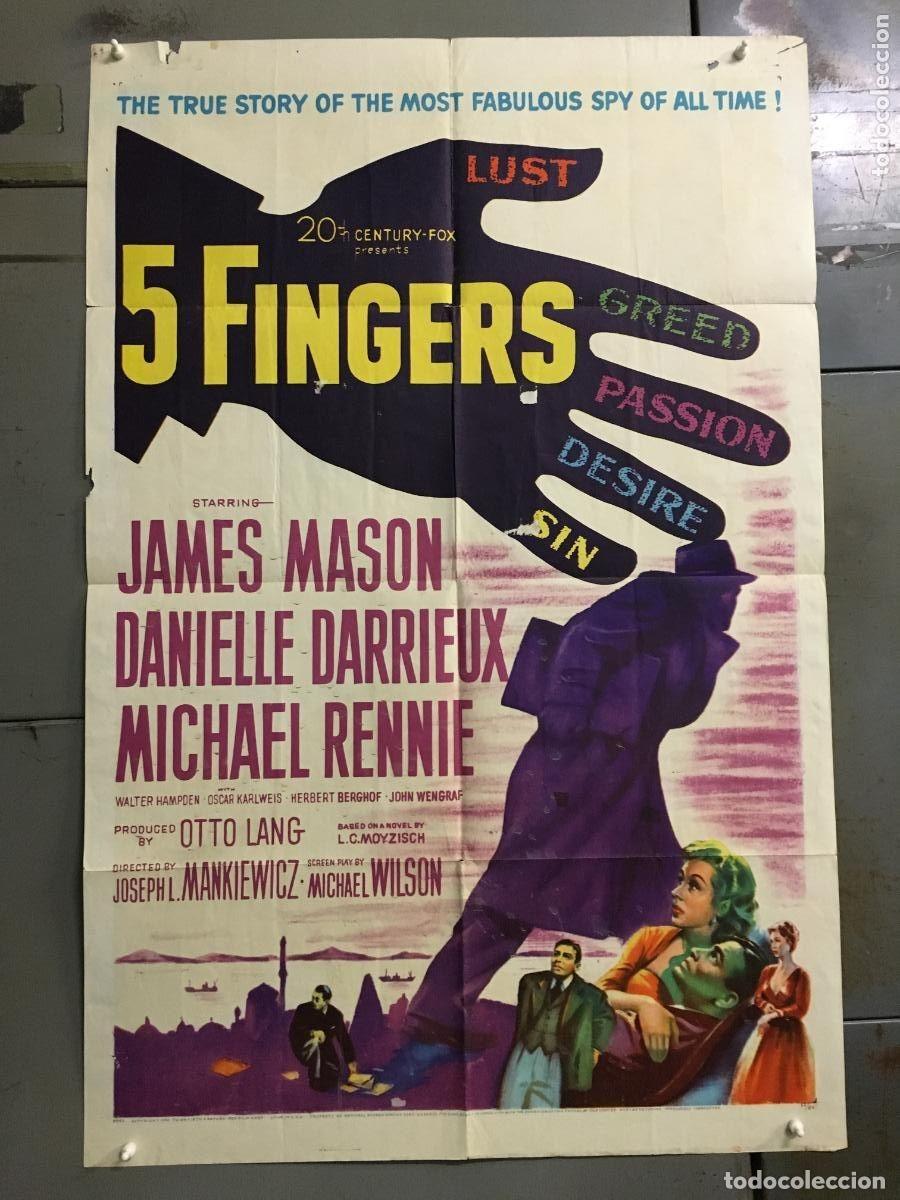 Cine: PJE 0441 OPERACION CICERON JAMES MASON MANKIEWICZ POSTER ORIGINAL USA 70X105