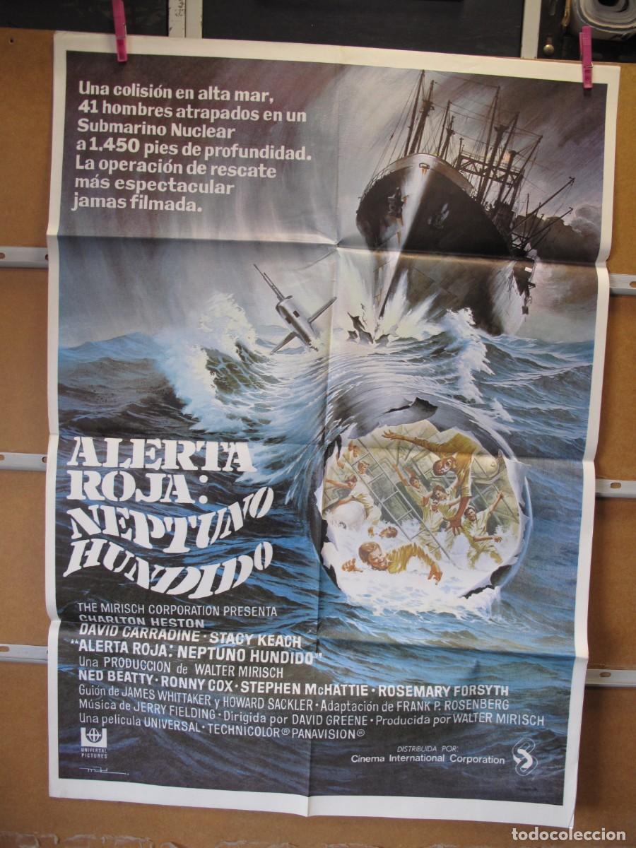 Cine: EN2398 ALERTA ROJA NEPTUNO HUNDIDO POSTER ORIGINAL