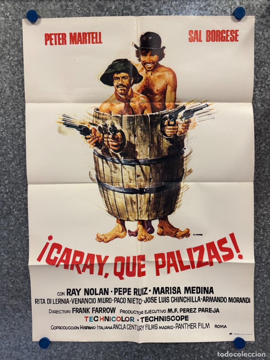 Cine: Caray que palizas, Peter Martell , Sal Borgese, A&ntilde;o 1982, POSTER ORIGINAL